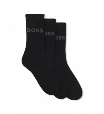 BOSS Set 3Pares de Calcetines Logo negro