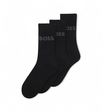 BOSS Set 3Pares de Calcetines Logo negro