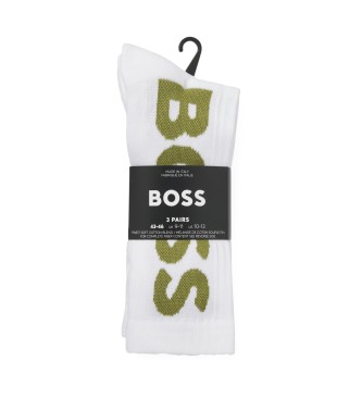 BOSS Satz von 3 Paar weien Logo-Socken