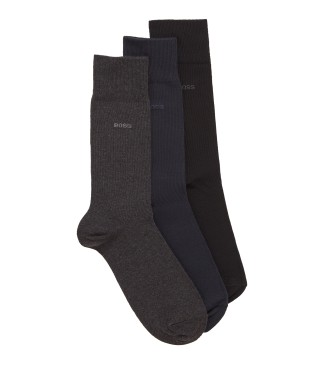 BOSS Pack 3 Pairs of Socks Black, Navy, Grey