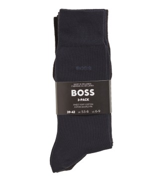 BOSS Pack 3 Pairs of Socks Black, Navy, Grey