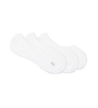 BOSS Set of 3 white invisible socks