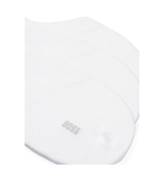 BOSS Set of 3 white invisible socks
