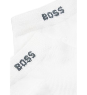 BOSS Conjunto de 5 pares de meias brancas at ao tornozelo