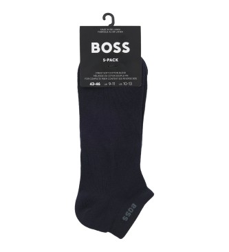 BOSS Set van 5 paar Uni marine sokken
