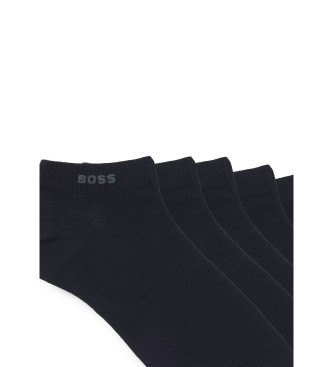 BOSS Paquet de 5 paires de chaussettes Uni navy