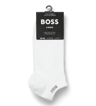 BOSS Set 5 paar sokken Aas wit, zwart
