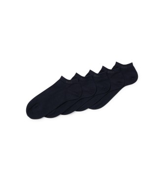 BOSS Pack de 5 calcetines tobilleros marino