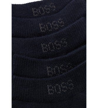 BOSS Pack de 5 calcetines tobilleros marino
