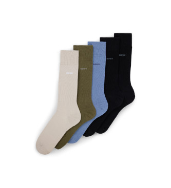 BOSS Set of 5 pairs of medium length socks multicoloured