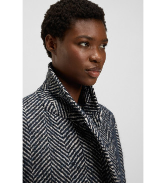 BOSS Manteau long et crois  imprim maxi gris