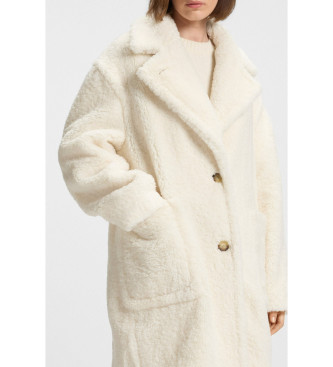 BOSS Plush coat with white adjustable collar