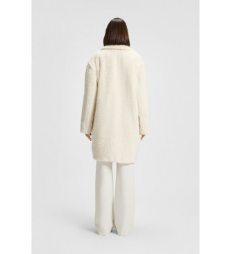 BOSS Plush coat with white adjustable collar