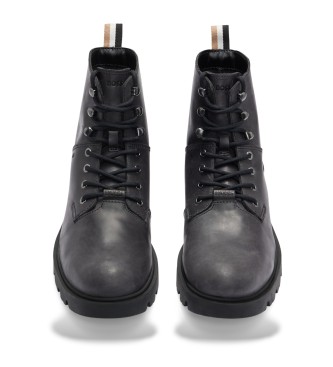 BOSS Botas de couro Adley Preto