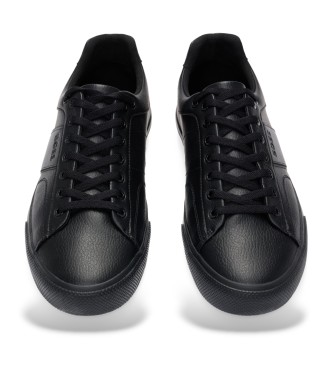 BOSS Trainers with smooth and grainy textures Black