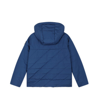 BOSS Blauwe anorak met capuchon