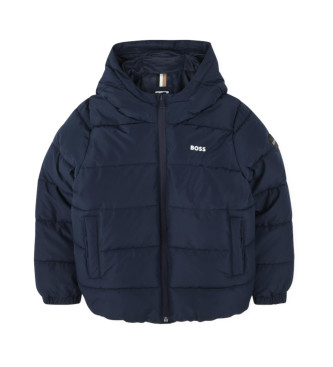 BOSS Anorak med marinebl htte