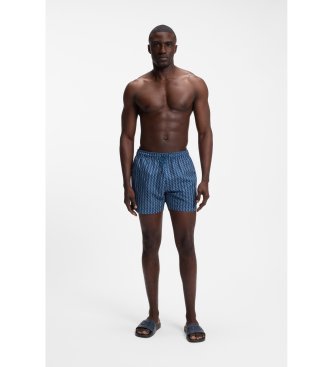 BOSS Slippers Aryeh Slid marineblauw