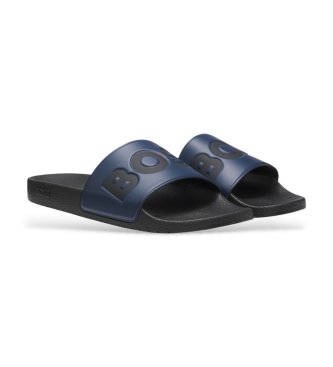 BOSS Slippers Aryeh Slid marineblauw
