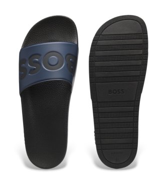 BOSS Slippers Aryeh Slid marineblauw