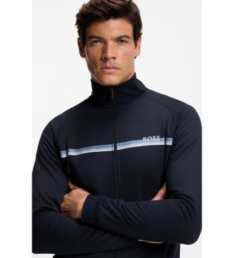 BOSS Marinbl� fleecejacka i frott�