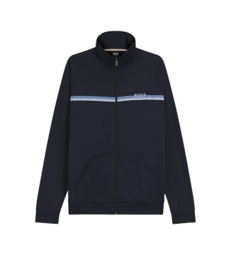 BOSS Marinbl� fleecejacka i frott�