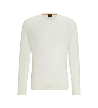 BOSS maglione a collo alto color bianco sporco