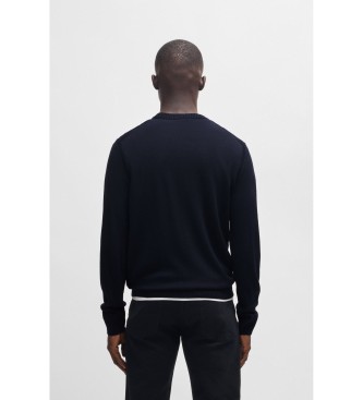 BOSS Maglione a collo alto blu navy