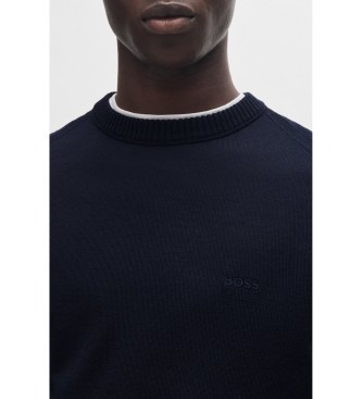 BOSS Maglione a collo alto blu navy