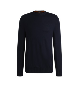 BOSS Maglione a collo alto blu navy