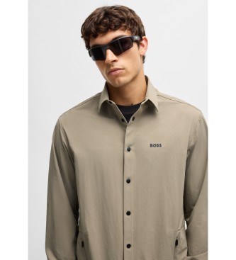 BOSS Chemise brune Basin Tech