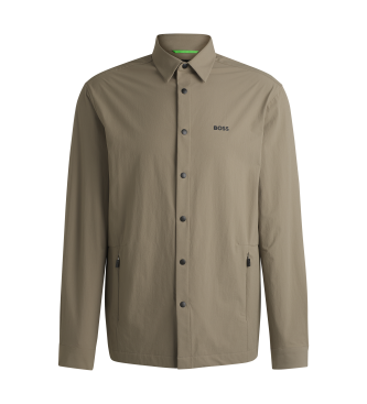 BOSS Chemise brune Basin Tech
