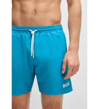 BOSS Maillot de bain bleu toile de mer