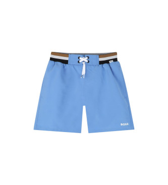 BOSS Surfing Trunks mit blau gestreiftem Rand