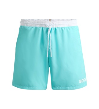 BOSS Maillot de bain �toile de mer turquoise