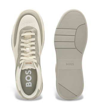 BOSS Skórzane trampki Baltimore beżowe