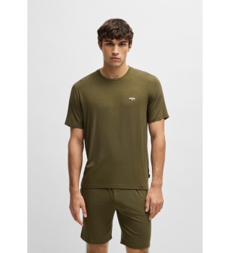 BOSS Pijama de punto de bamb elstico verde