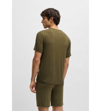 BOSS Pijama de punto de bamb elstico verde