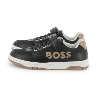 BOSS Zapatillas de piel negro