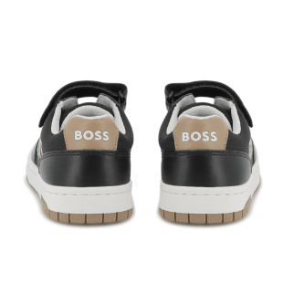 BOSS Zapatillas de piel negro