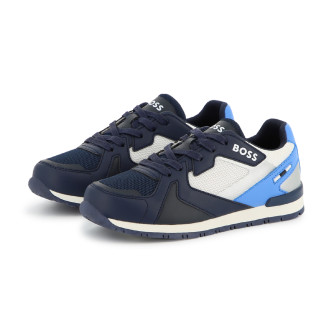 BOSS Retro navy trainers