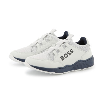 BOSS Weie Logo-Turnschuhe