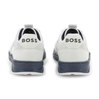 BOSS Weie Logo-Turnschuhe