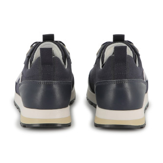 BOSS Navy leather trainers