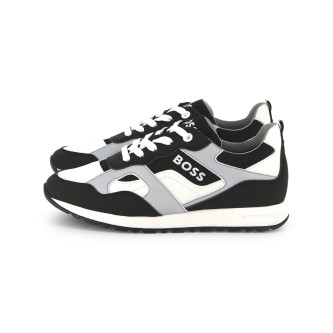 BOSS Black canvas trainers