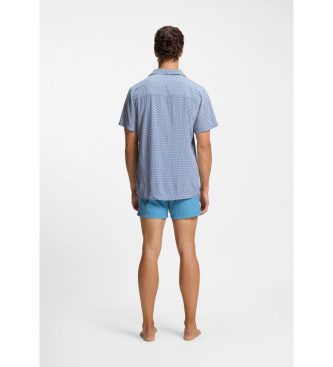 BOSS Chemise de plage bleue