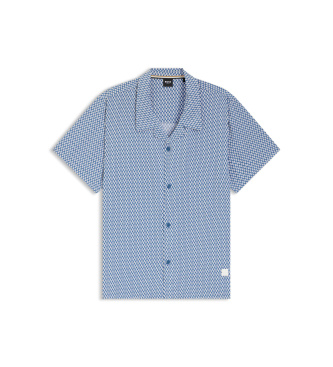 BOSS Chemise de plage bleue