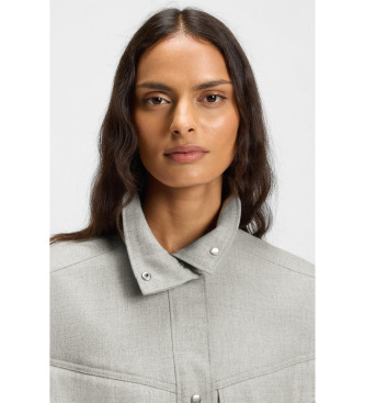 BOSS Sleeveless blazer in grey flannel