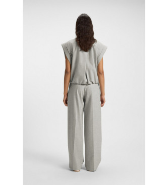 BOSS Sleeveless blazer in grey flannel