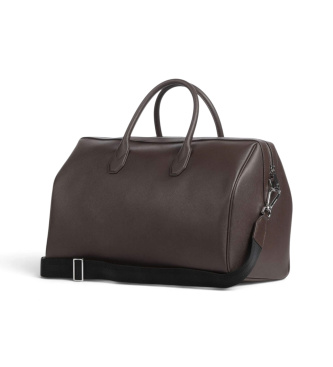 BOSS Northon Holdall rejsetaske i brunt læder